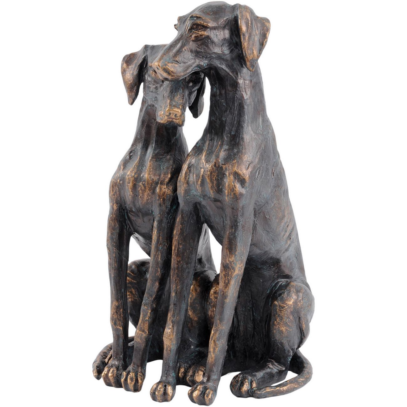 Antique bronze puppy sculpture