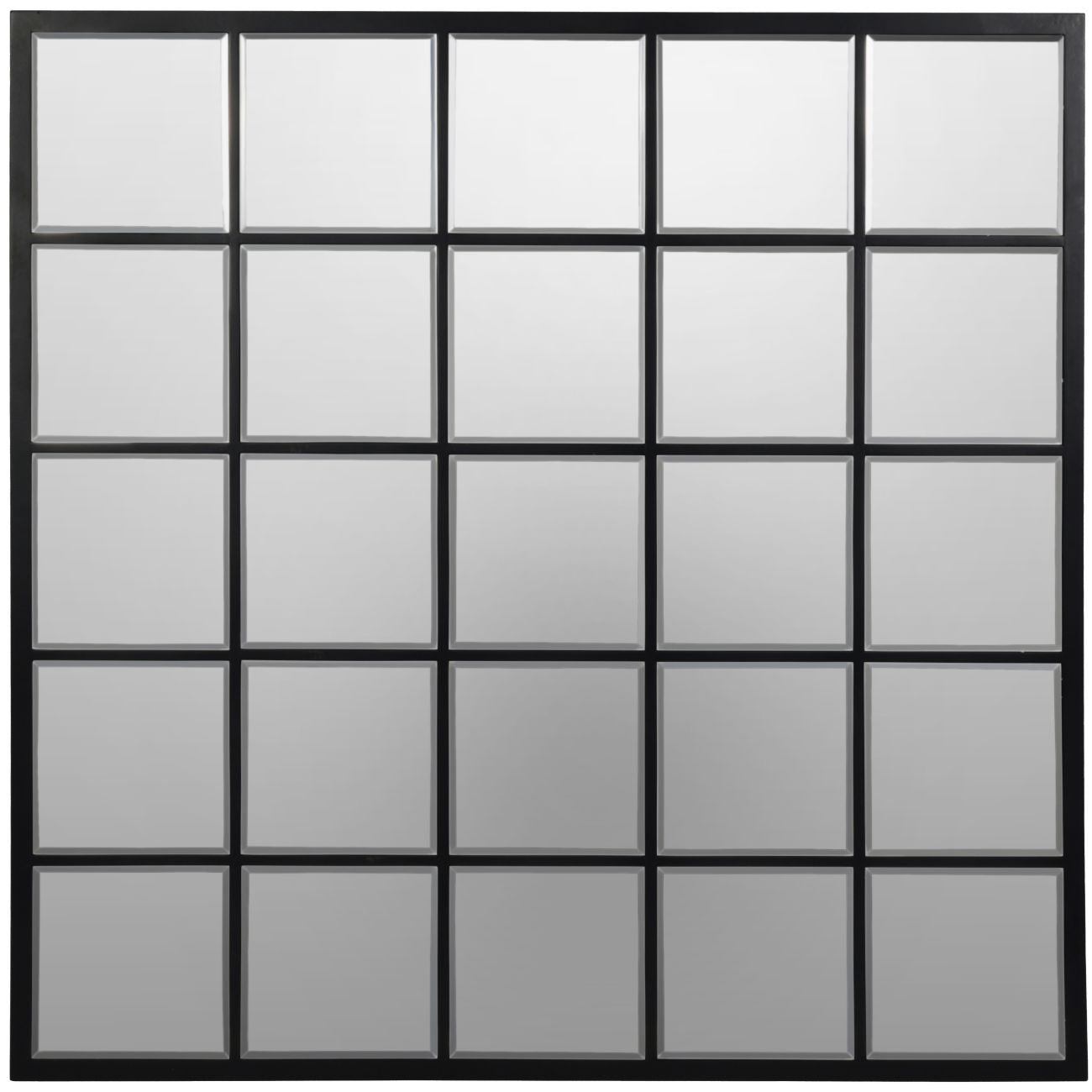 Squares Window Mirror - Black