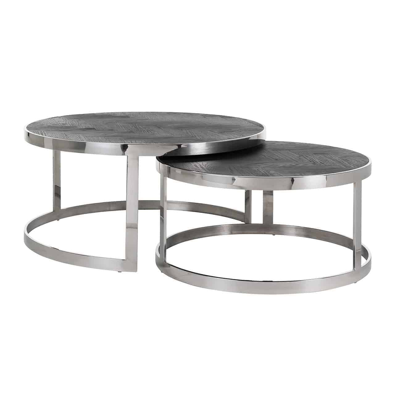 Arundel Silver Nest of 2 Coffee Tables - Pavilion Interiors