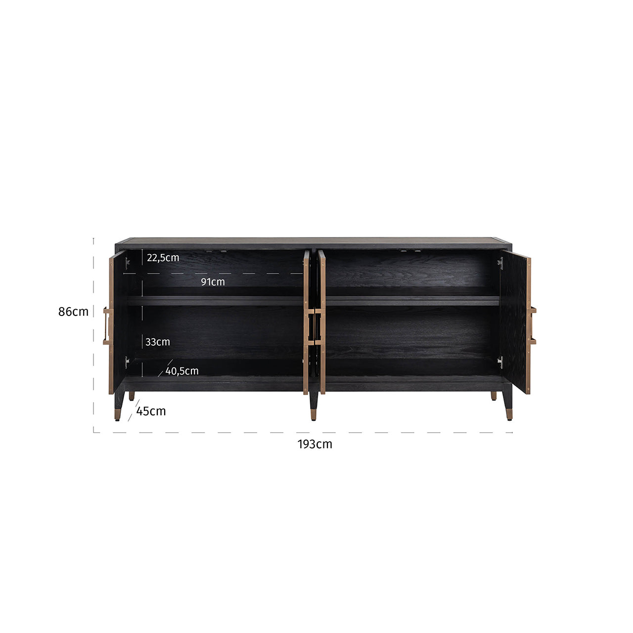 Beaumont 4 Door Sideboard - Pavilion Interiors