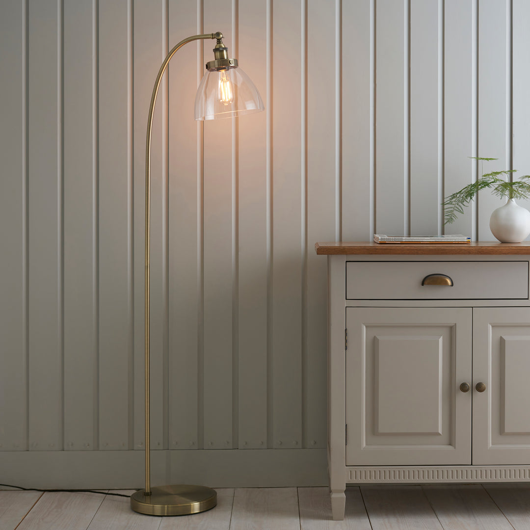 Hansen Task Floor Lamp - Brass
