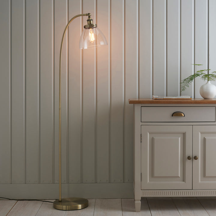 Hansen Task Floor Lamp - Brass