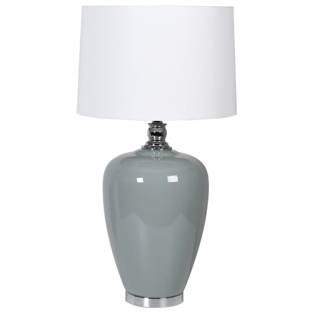 Soft Blue Ceramic Lamp - Pavilion Interiors