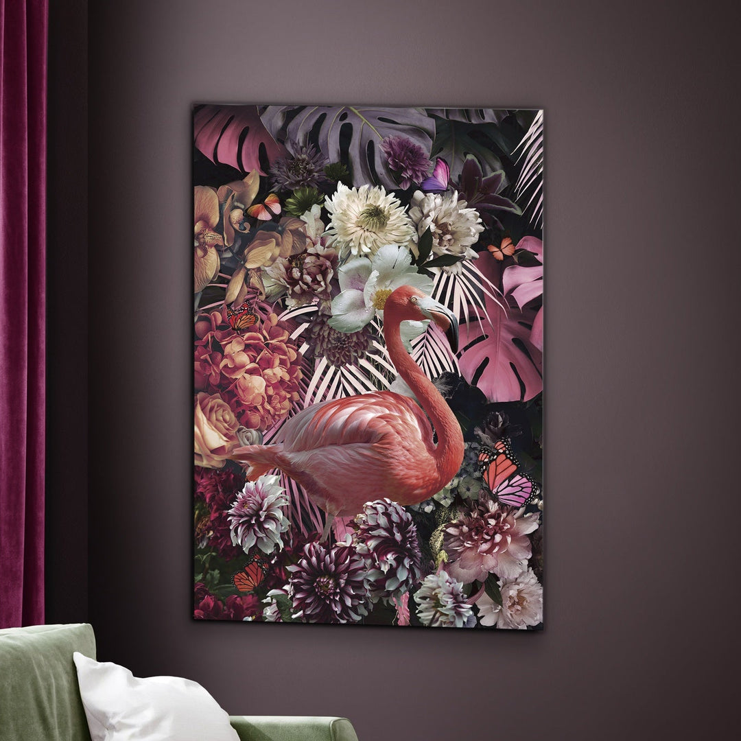 Flamingo Glass Artwork