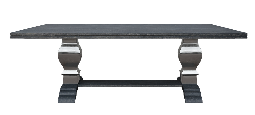 Special Offer - Greywell Dining Table with Silver Pedestal