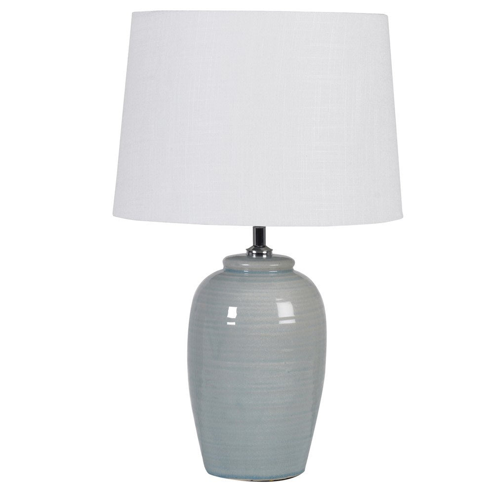 Green Table Lamp with Shade