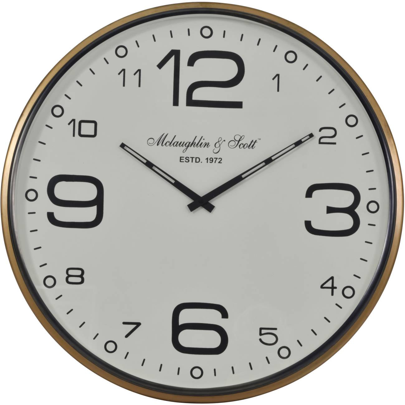 Risby Gold Brass and Nickel Wall clock - Pavilion Interiors