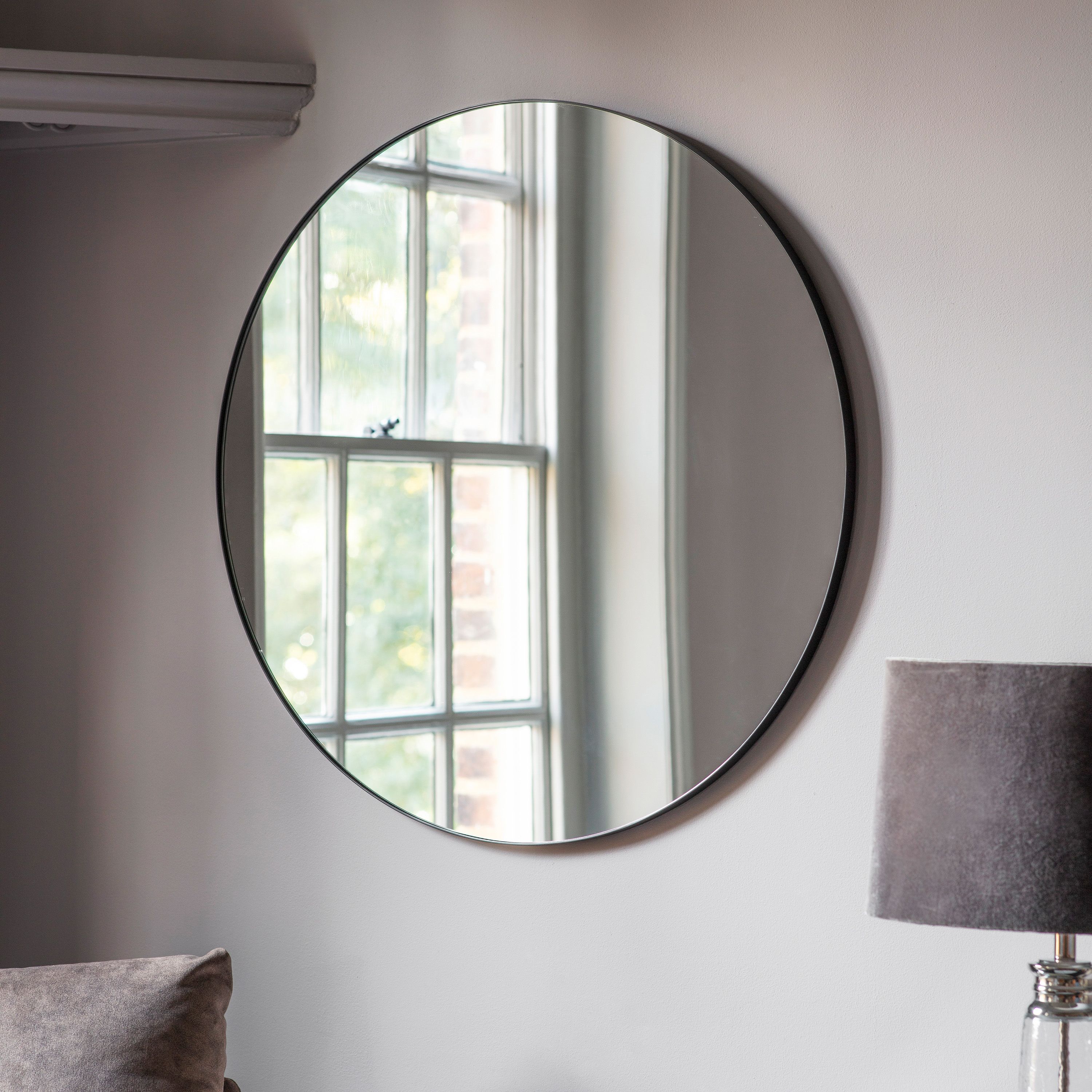 Slim Frame Round Mirror - Pavilion Interiors