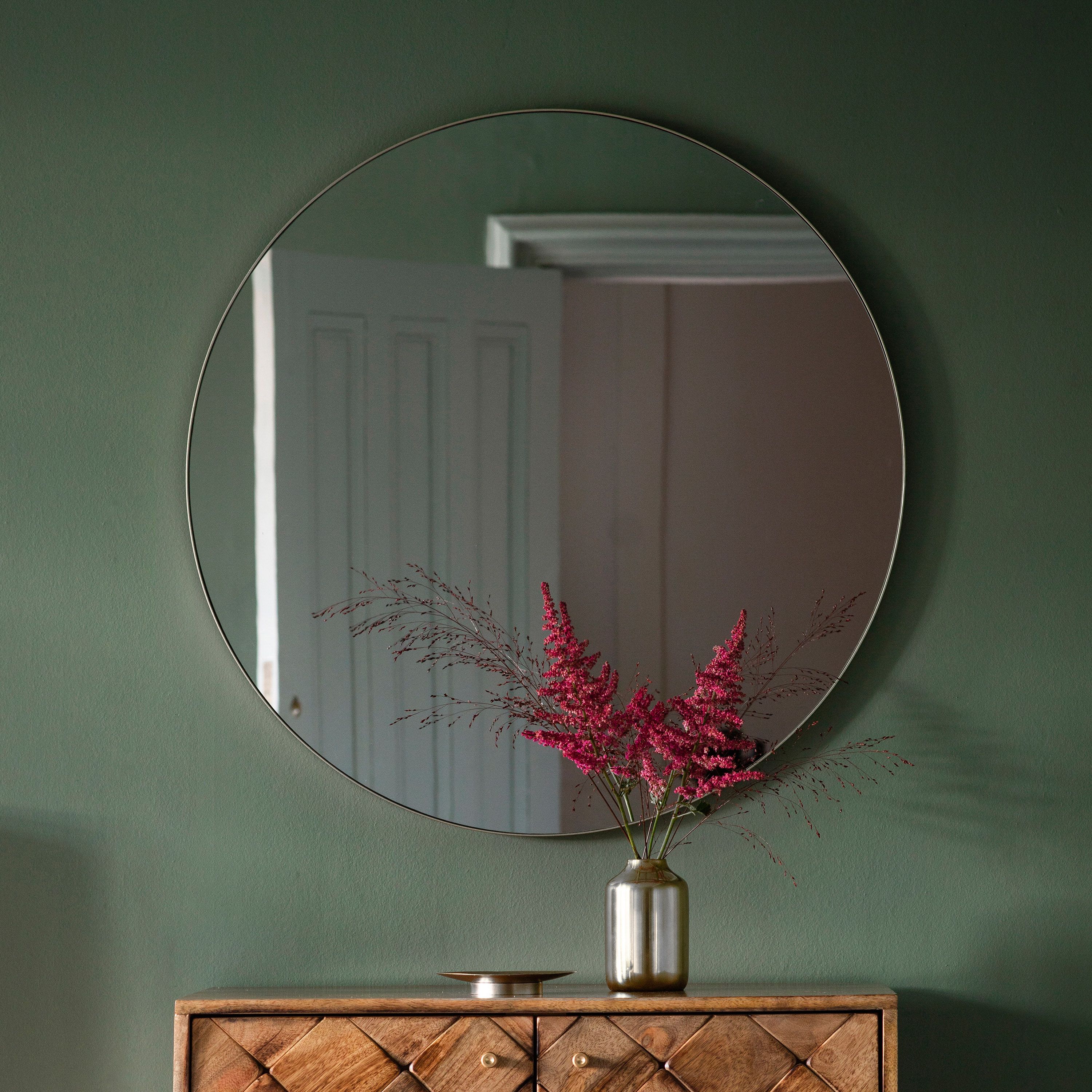 Slim Frame Round Mirror - Pavilion Interiors