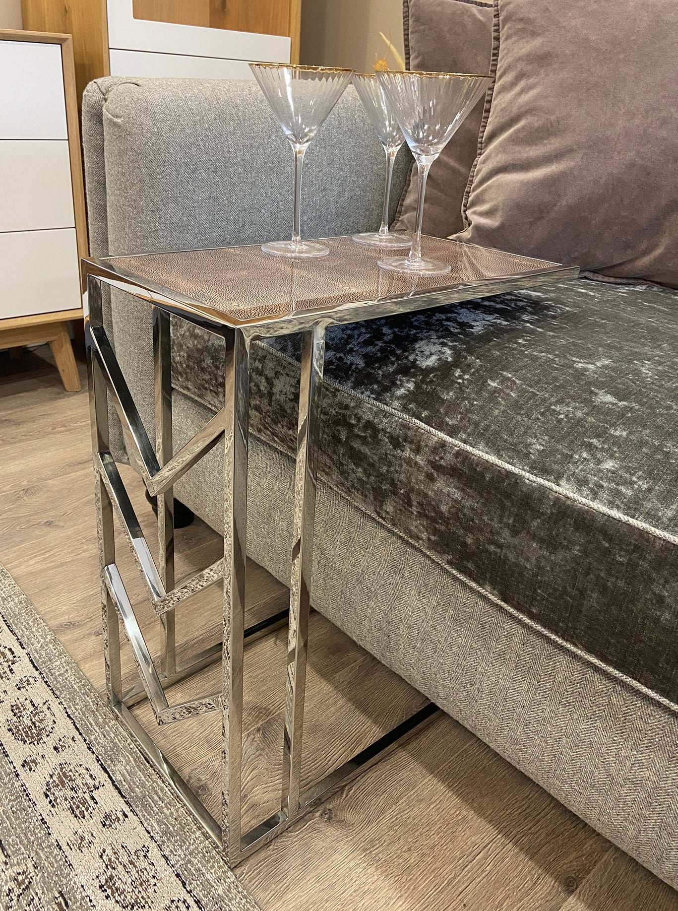 Metal Framed Side Table - Pavilion Interiors