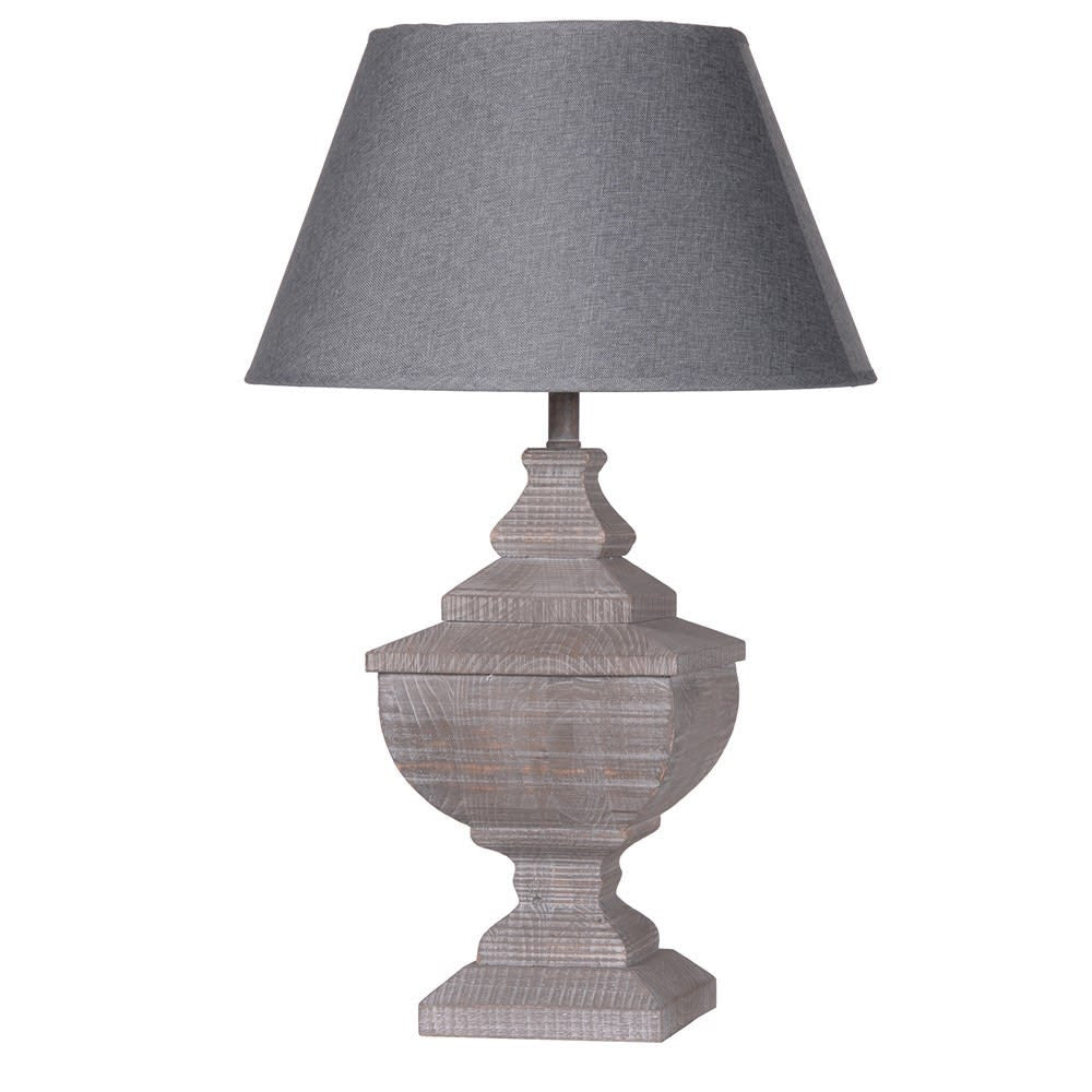 Block Table Lamp Grey - Pavilion Interiors