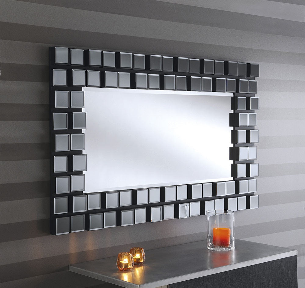 3D Cube Grey Mirror XL - Pavilion Interiors