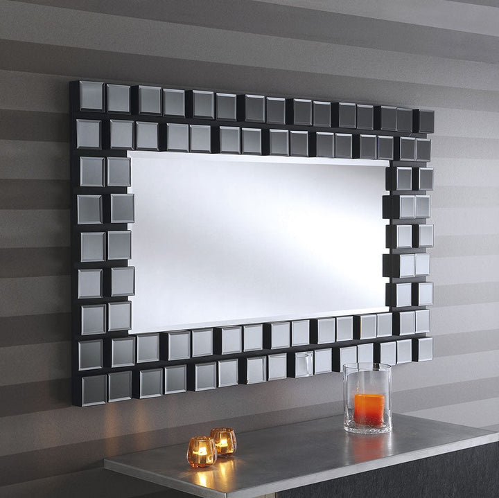 3D Cube Grey Mirror XL - Pavilion Interiors